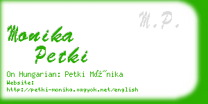 monika petki business card